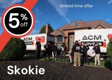 5% discount on moving services for Skokie residents is a special offer from ACM Movers